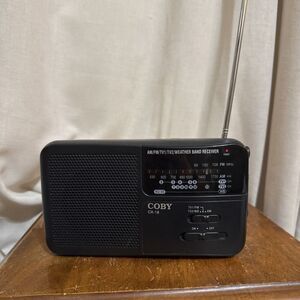Vintage Y2K 90s Coby CX-18 Portable AM/FM‎ TV/Weather Band Radio Tested Works